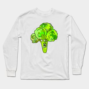 Head Of Broccoli - Funny Broccoli Art Long Sleeve T-Shirt